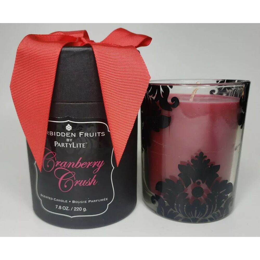 PartyLite Forbidden Fruits Jar Candle 7.8oz Cranberry Crush P18E/G24B832